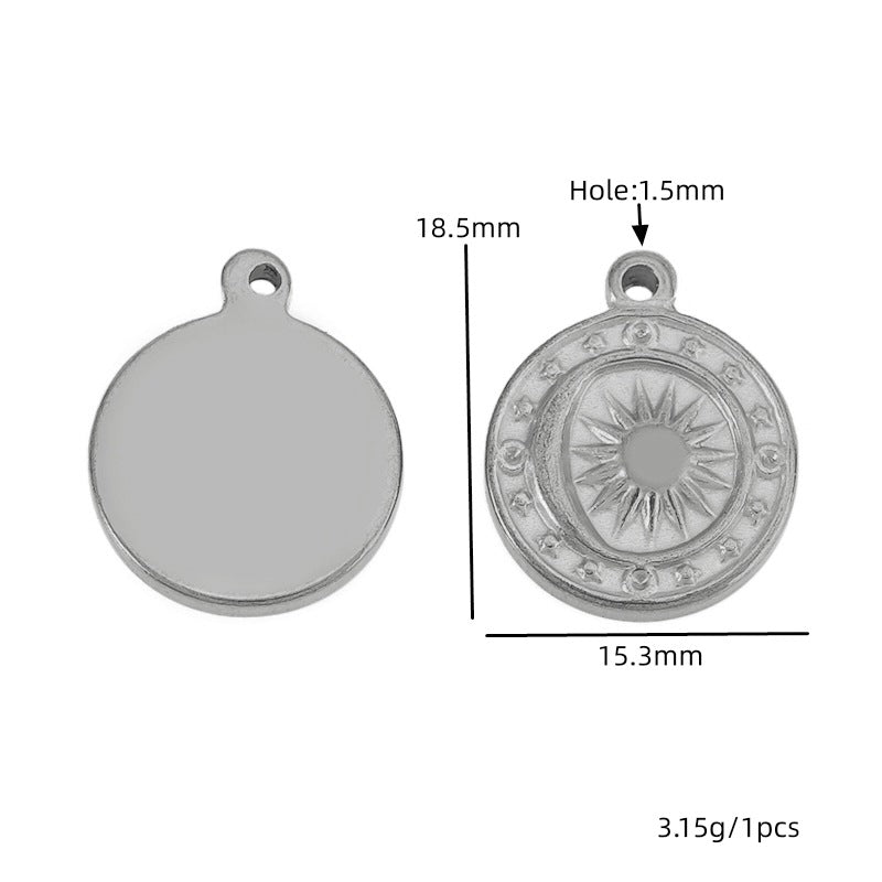 Daisy Pendant With 18K Real Gold Plated Finish, Featuring Love Charms For Jewelry Making