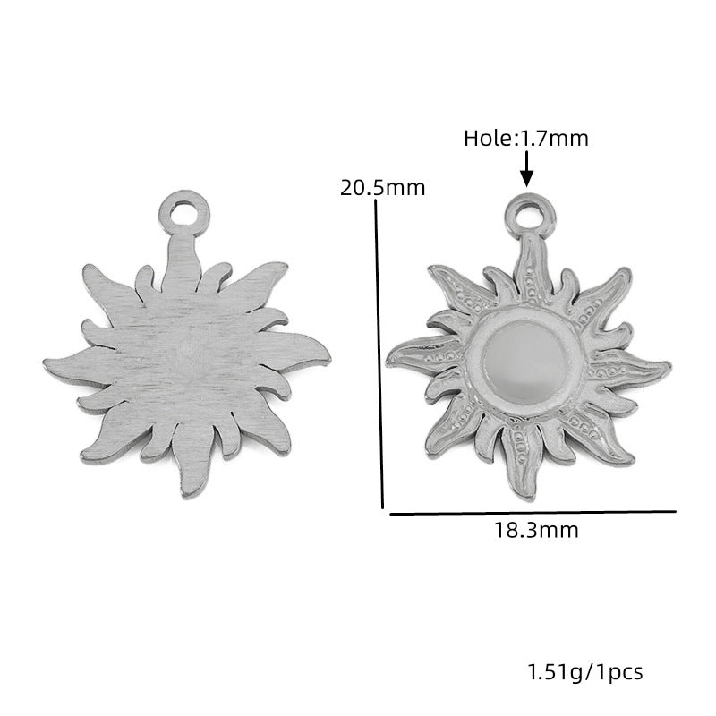 Daisy Pendant With 18K Real Gold Plated Finish, Featuring Love Charms For Jewelry Making