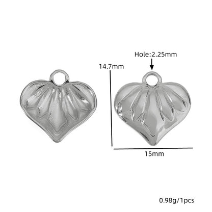Heart Shape Pendant In Titanium Steel With 18K Real Gold Plated Finish, Featuring Love Charms In Golden Color