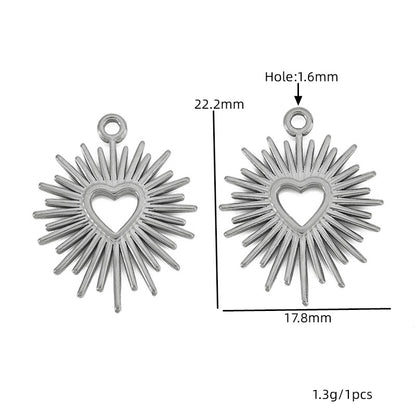 Daisy Pendant With 18K Real Gold Plated Finish, Featuring Love Charms For Jewelry Making