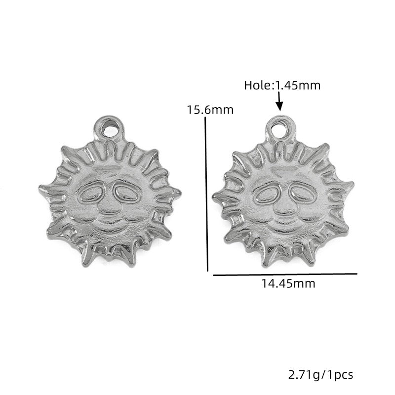 Daisy Pendant With 18K Real Gold Plated Finish, Featuring Love Charms For Jewelry Making
