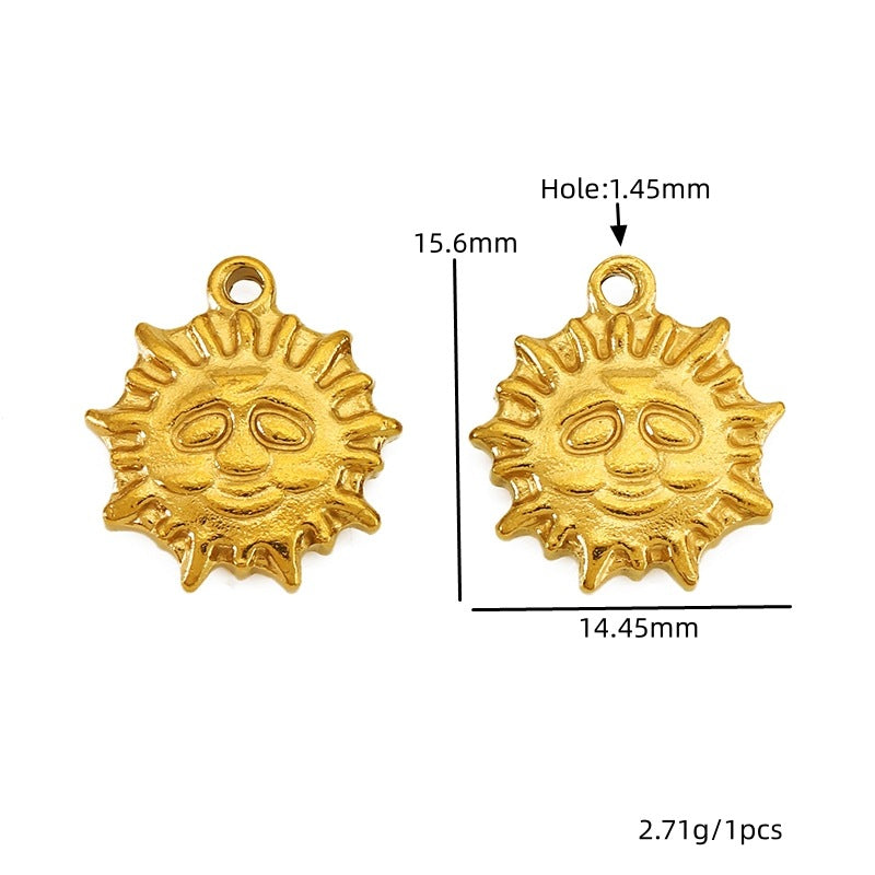 Daisy Pendant With 18K Real Gold Plated Finish, Featuring Love Charms For Jewelry Making