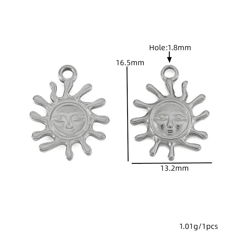 Daisy Pendant With 18K Real Gold Plated Finish, Featuring Love Charms For Jewelry Making
