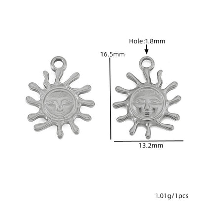 Daisy Pendant With 18K Real Gold Plated Finish, Featuring Love Charms For Jewelry Making