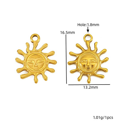 Daisy Pendant With 18K Real Gold Plated Finish, Featuring Love Charms For Jewelry Making