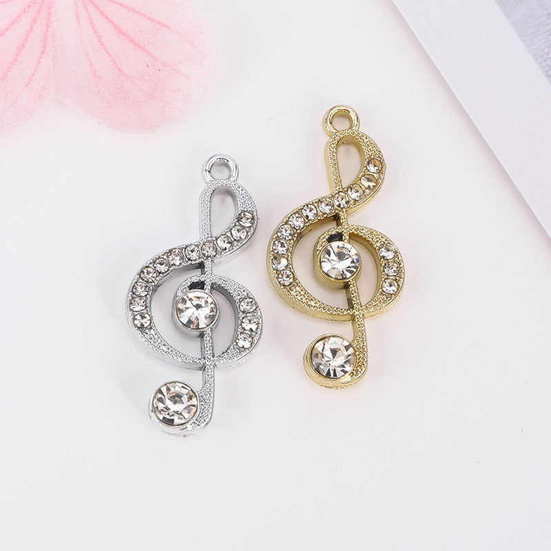 Golden Alloy Notes Love Charms Jewelry Accessories