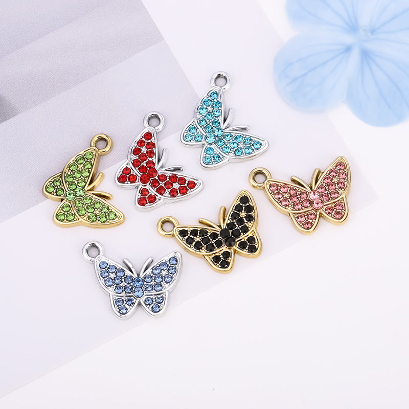 Butterfly Love Charms Jewelry Accessories In Alloy Featuring Elegant Colour Design