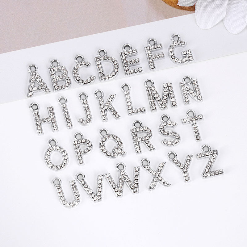 Golden Alloy Letter Love Charms Jewelry Accessories