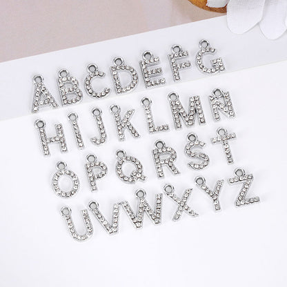 Golden Alloy Letter Love Charms Jewelry Accessories