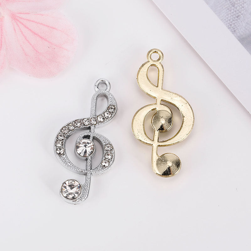 Golden Alloy Notes Love Charms Jewelry Accessories