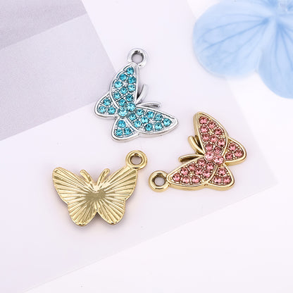 Butterfly Love Charms Jewelry Accessories In Alloy Featuring Elegant Colour Design