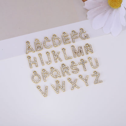 Golden Alloy Letter Love Charms Jewelry Accessories