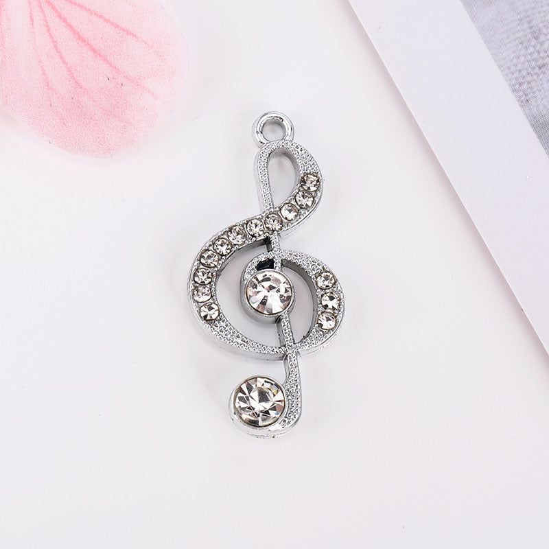Golden Alloy Notes Love Charms Jewelry Accessories