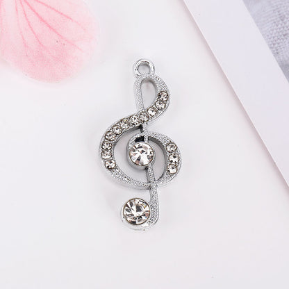 Golden Alloy Notes Love Charms Jewelry Accessories