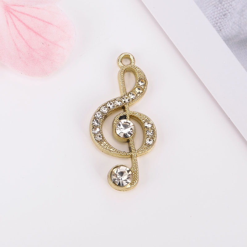 Golden Alloy Notes Love Charms Jewelry Accessories