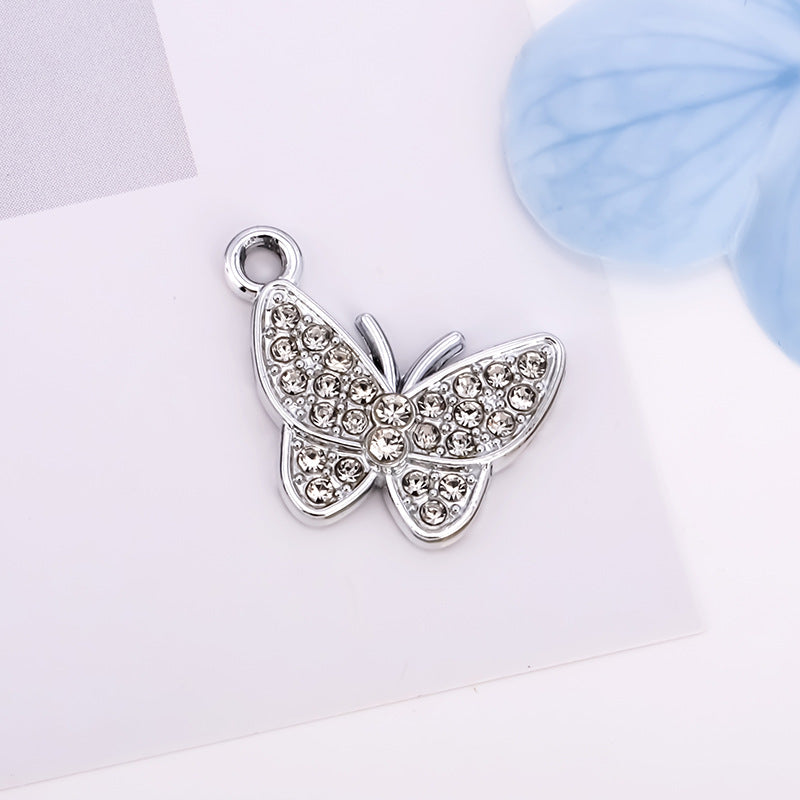 Butterfly Love Charms Jewelry Accessories In Alloy Featuring Elegant Colour Design