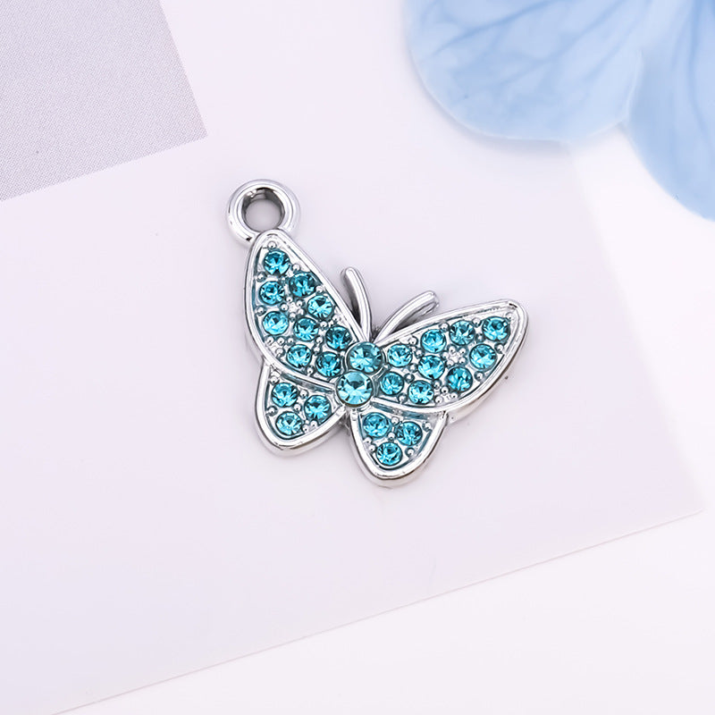 Butterfly Love Charms Jewelry Accessories In Alloy Featuring Elegant Colour Design
