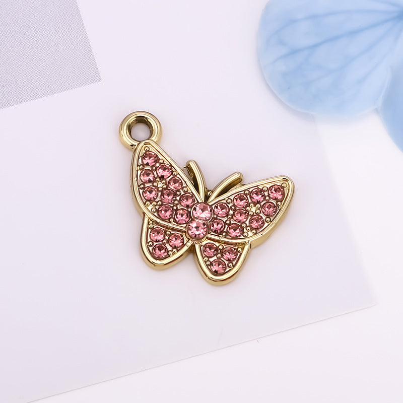 Butterfly Love Charms Jewelry Accessories In Alloy Featuring Elegant Colour Design