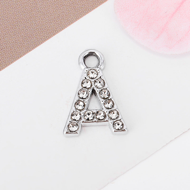 Golden Alloy Letter Love Charms Jewelry Accessories