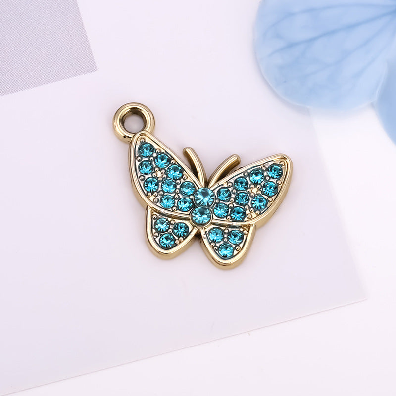 Butterfly Love Charms Jewelry Accessories In Alloy Featuring Elegant Colour Design