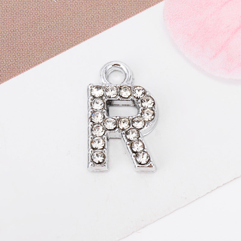 Golden Alloy Letter Love Charms Jewelry Accessories