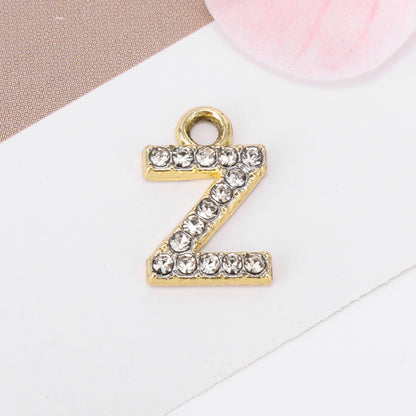 Golden Alloy Letter Love Charms Jewelry Accessories