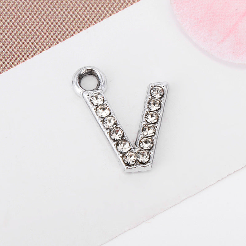 Golden Alloy Letter Love Charms Jewelry Accessories