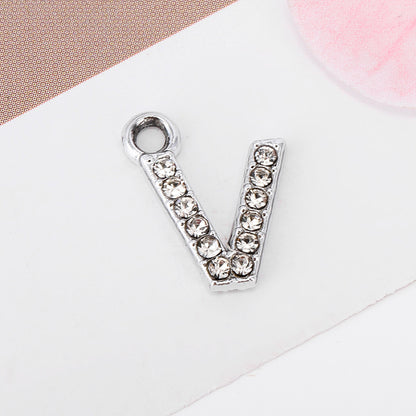 Golden Alloy Letter Love Charms Jewelry Accessories