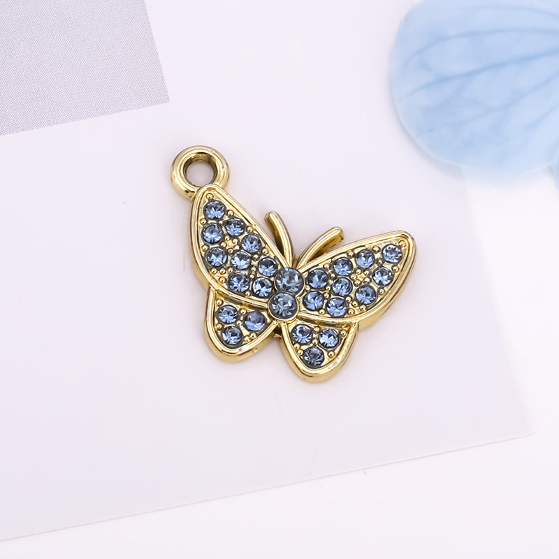 Butterfly Love Charms Jewelry Accessories In Alloy Featuring Elegant Colour Design
