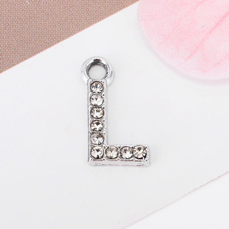 Golden Alloy Letter Love Charms Jewelry Accessories