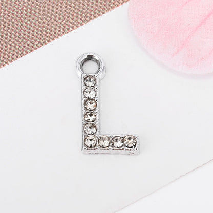 Golden Alloy Letter Love Charms Jewelry Accessories