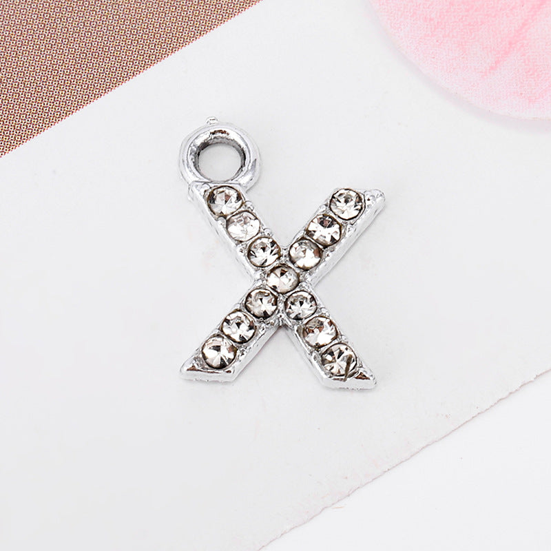 Golden Alloy Letter Love Charms Jewelry Accessories
