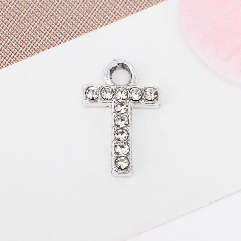 Golden Alloy Letter Love Charms Jewelry Accessories