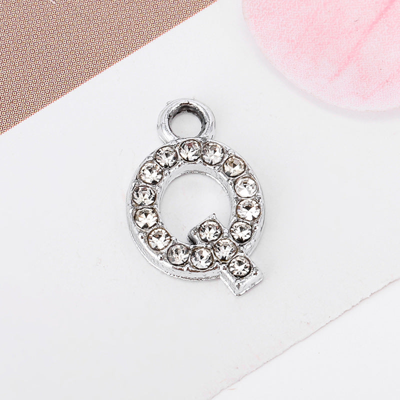 Golden Alloy Letter Love Charms Jewelry Accessories