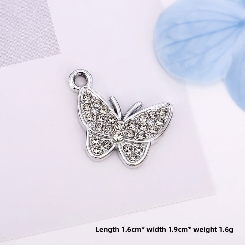 Butterfly Love Charms Jewelry Accessories In Alloy Featuring Elegant Colour Design