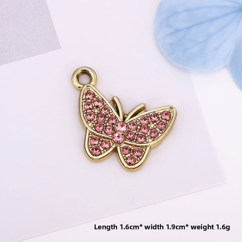 Butterfly Love Charms Jewelry Accessories In Alloy Featuring Elegant Colour Design