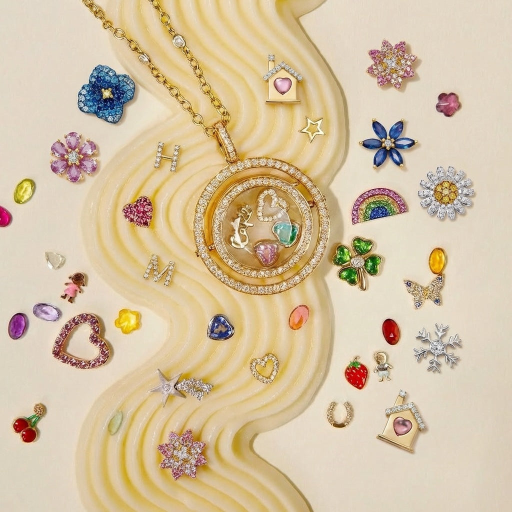 Rainbow Copper Love Charms Jewelry Accessories In Colour