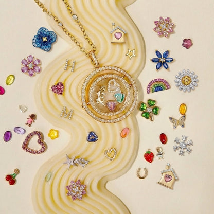 Rainbow Copper Love Charms Jewelry Accessories In Colour