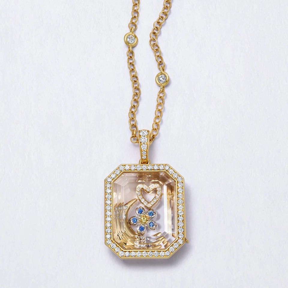 Glass Locket Charms In Colour, Jewelry Accessories Featuring Elegant Design
