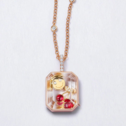 Glass Locket Charms In Colour, Jewelry Accessories Featuring Elegant Design