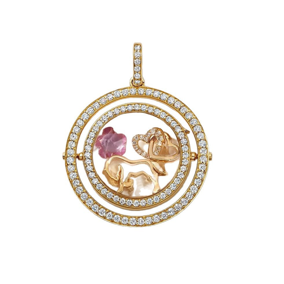 Rainbow Copper Love Charms Jewelry Accessories In Colour