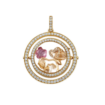 Rainbow Copper Love Charms Jewelry Accessories In Colour