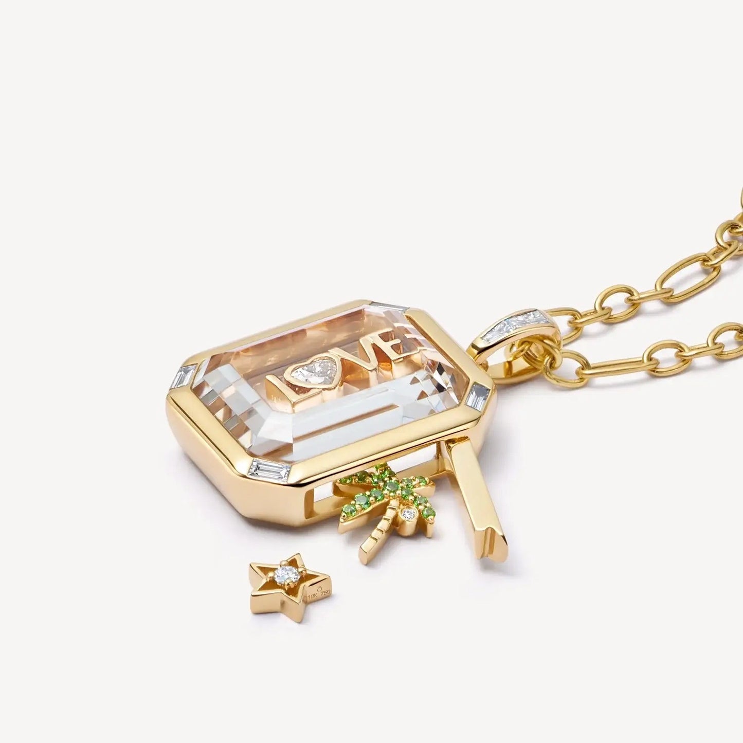 Glass Locket Charms In Colour, Jewelry Accessories Featuring Elegant Design