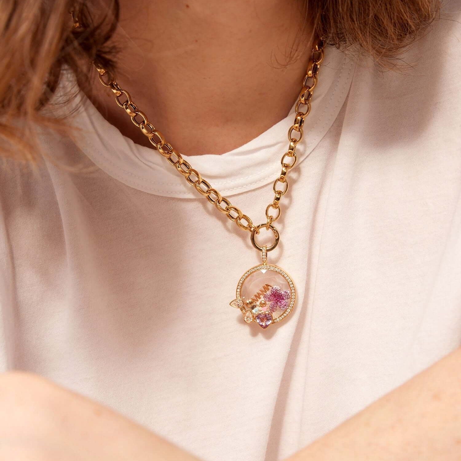 Glass Locket Charms In Colour, Jewelry Accessories Featuring Elegant Design
