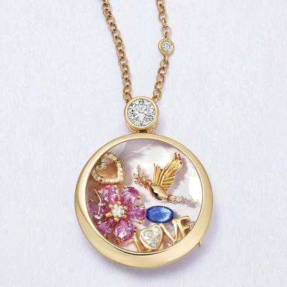Glass Locket Charms In Colour, Jewelry Accessories Featuring Elegant Design