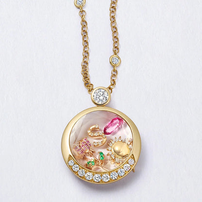 Glass Locket Charms In Colour, Jewelry Accessories Featuring Elegant Design