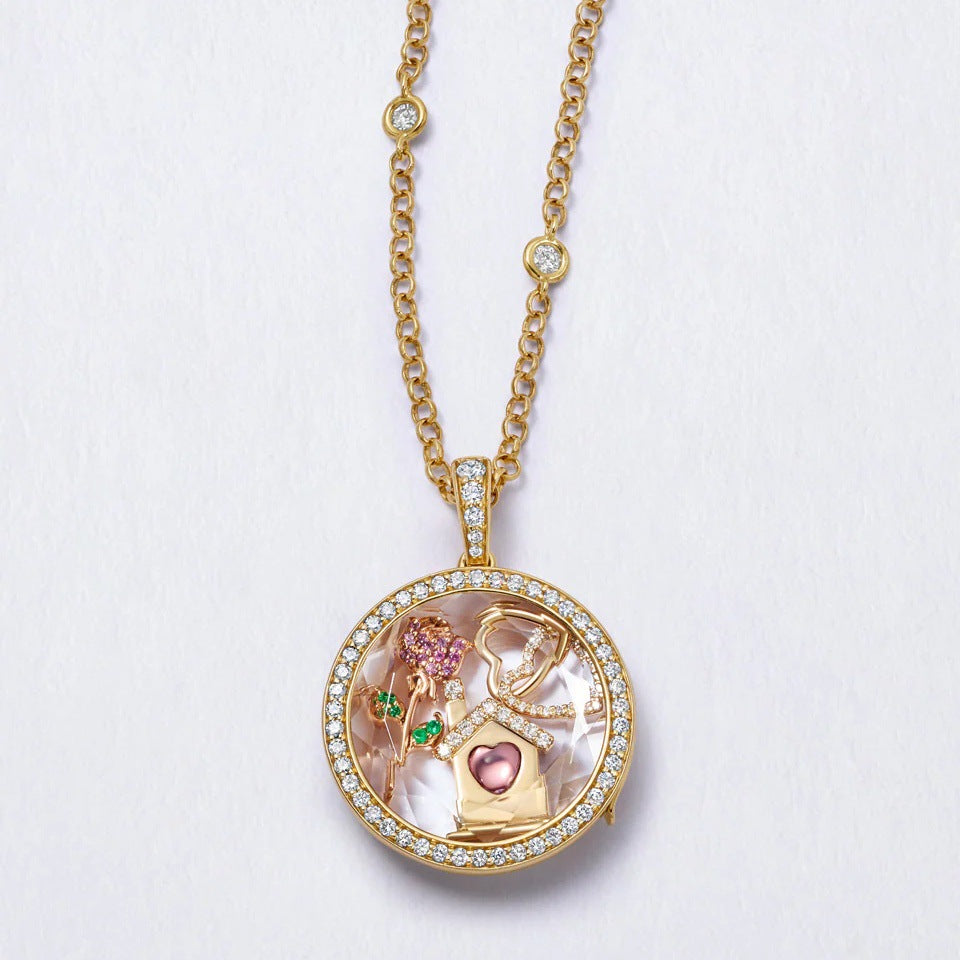 Glass Locket Charms In Colour, Jewelry Accessories Featuring Elegant Design