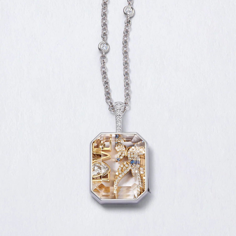 Glass Locket Charms In Colour, Jewelry Accessories Featuring Elegant Design