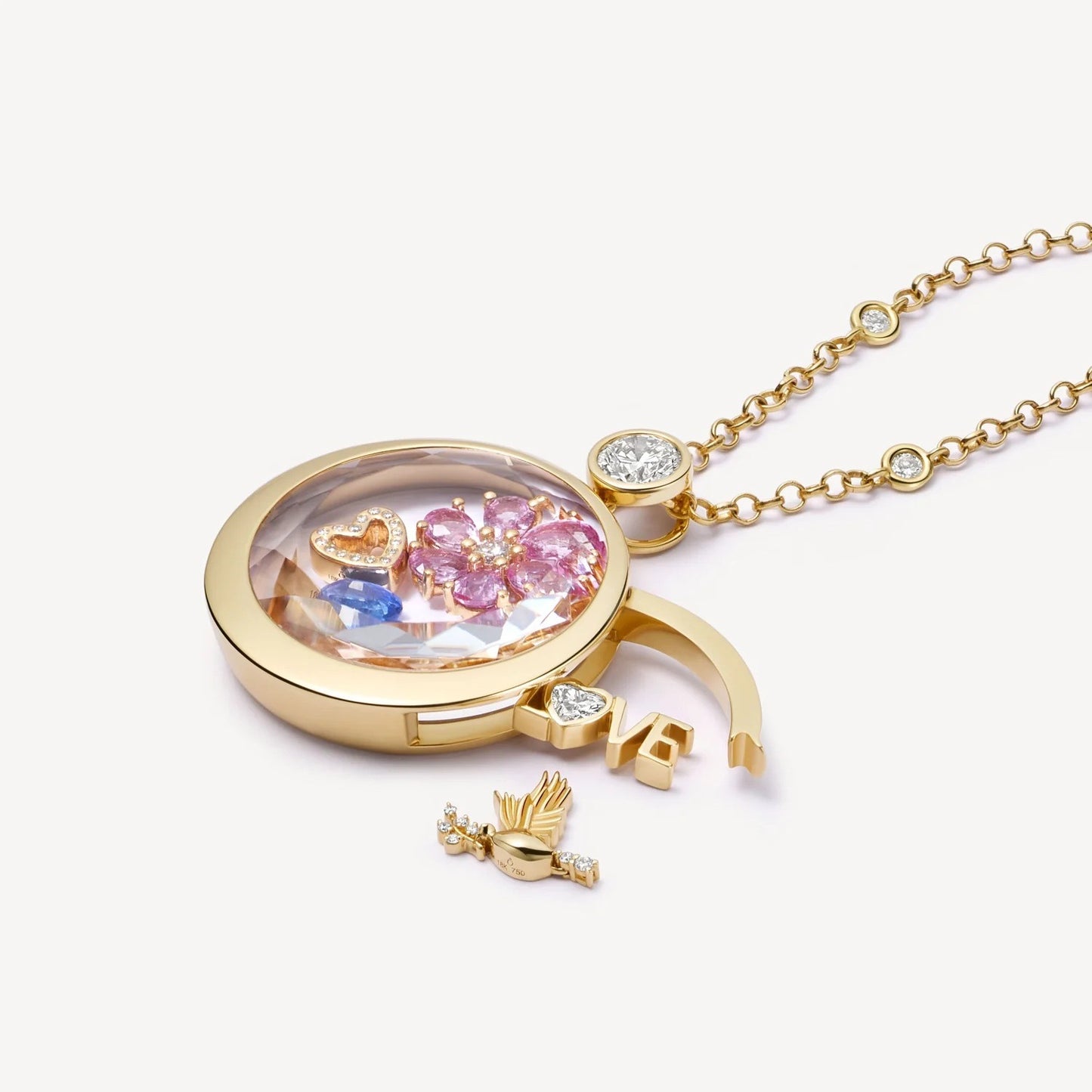 Glass Locket Charms In Colour, Jewelry Accessories Featuring Elegant Design