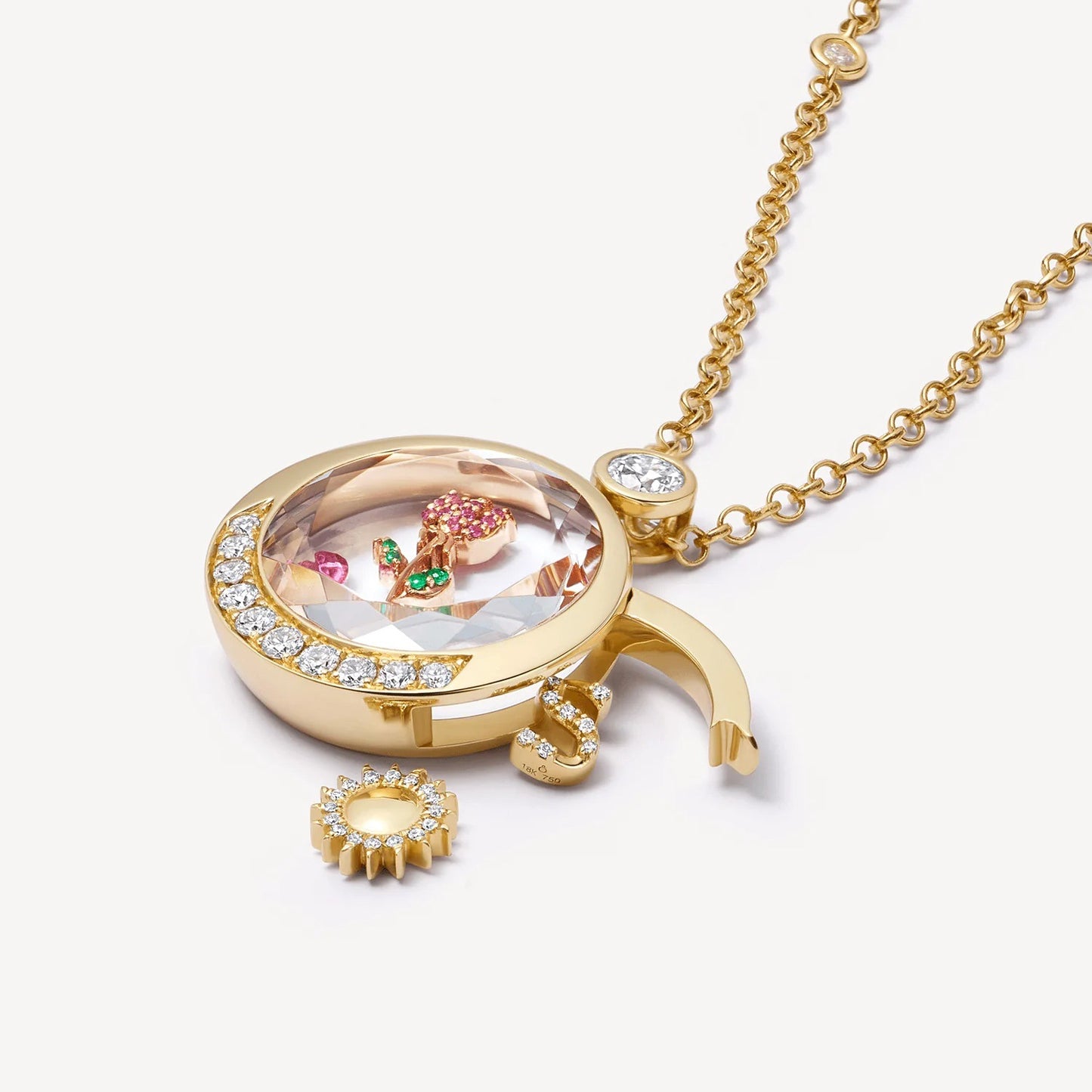 Glass Locket Charms In Colour, Jewelry Accessories Featuring Elegant Design